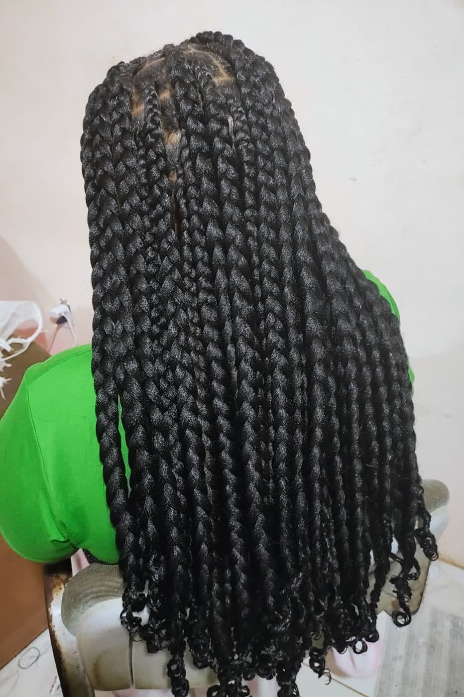 Knotless and Fulani braid installation by Anointed Fingers in St Kitts