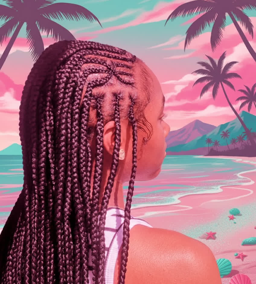 Signature braid install by Anointed Fingers in Saint Thomas, St Kitts